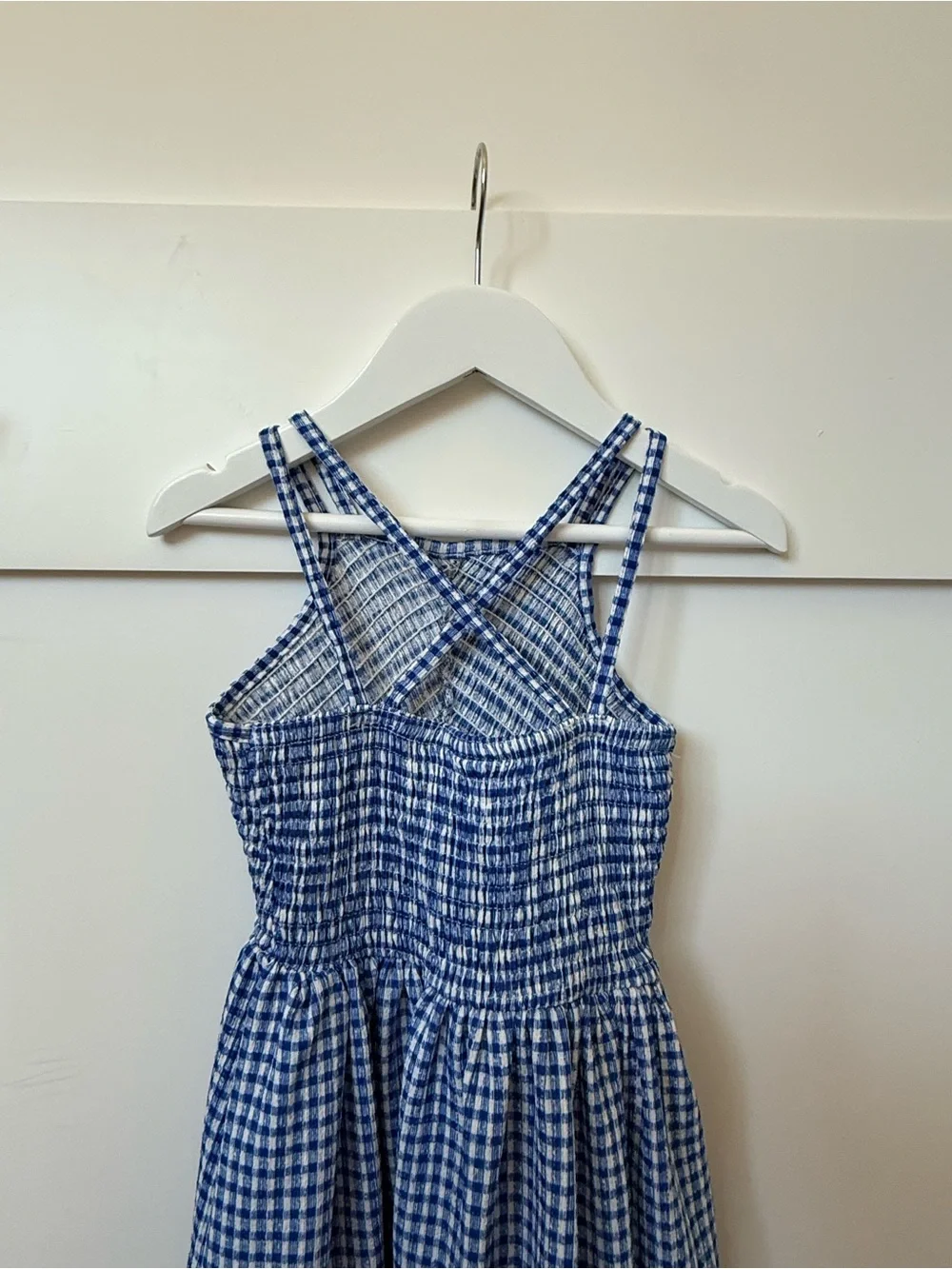 Zara Blue Gingham Strappy Kids Dress
